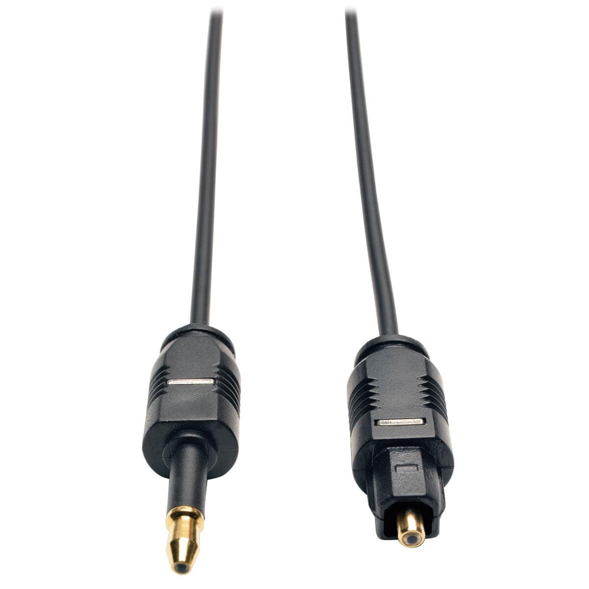 Tripp Lite A104-02M Ultra Thin Toslink To Mini Toslink Digital Optical Spdif Audio Cable, 2M (6.56 Ft.)