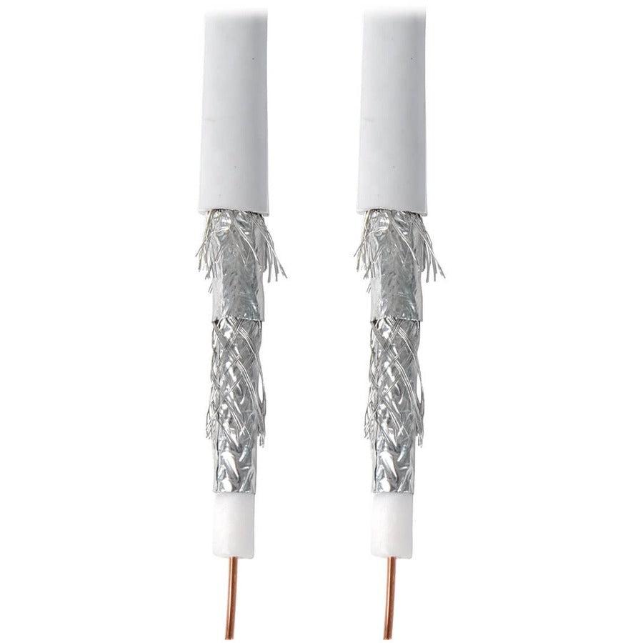 Tripp Lite A224-01K-Wh Rg6/U Quad-Shield Cmr-Rated Coaxial Cable, White, 1000 Ft. (304.8 M)