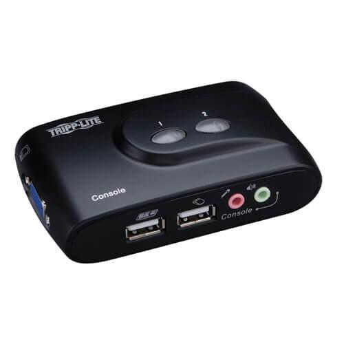 Tripp Lite B004-Vua2-K-R 2-Port Compact Usb Kvm Switch With Audio And Cable