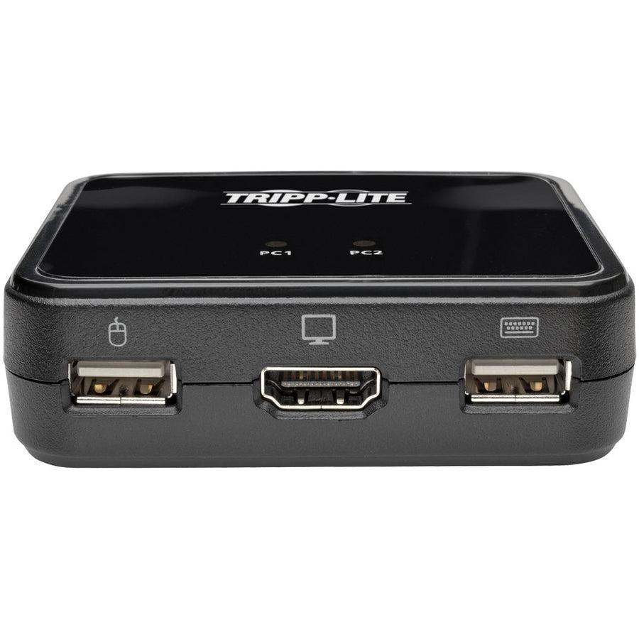 Tripp Lite B032-Hua2 2-Port Usb/Hd Cable Kvm Switch With Audio/Video, Cables And Usb Peripheral Sharing