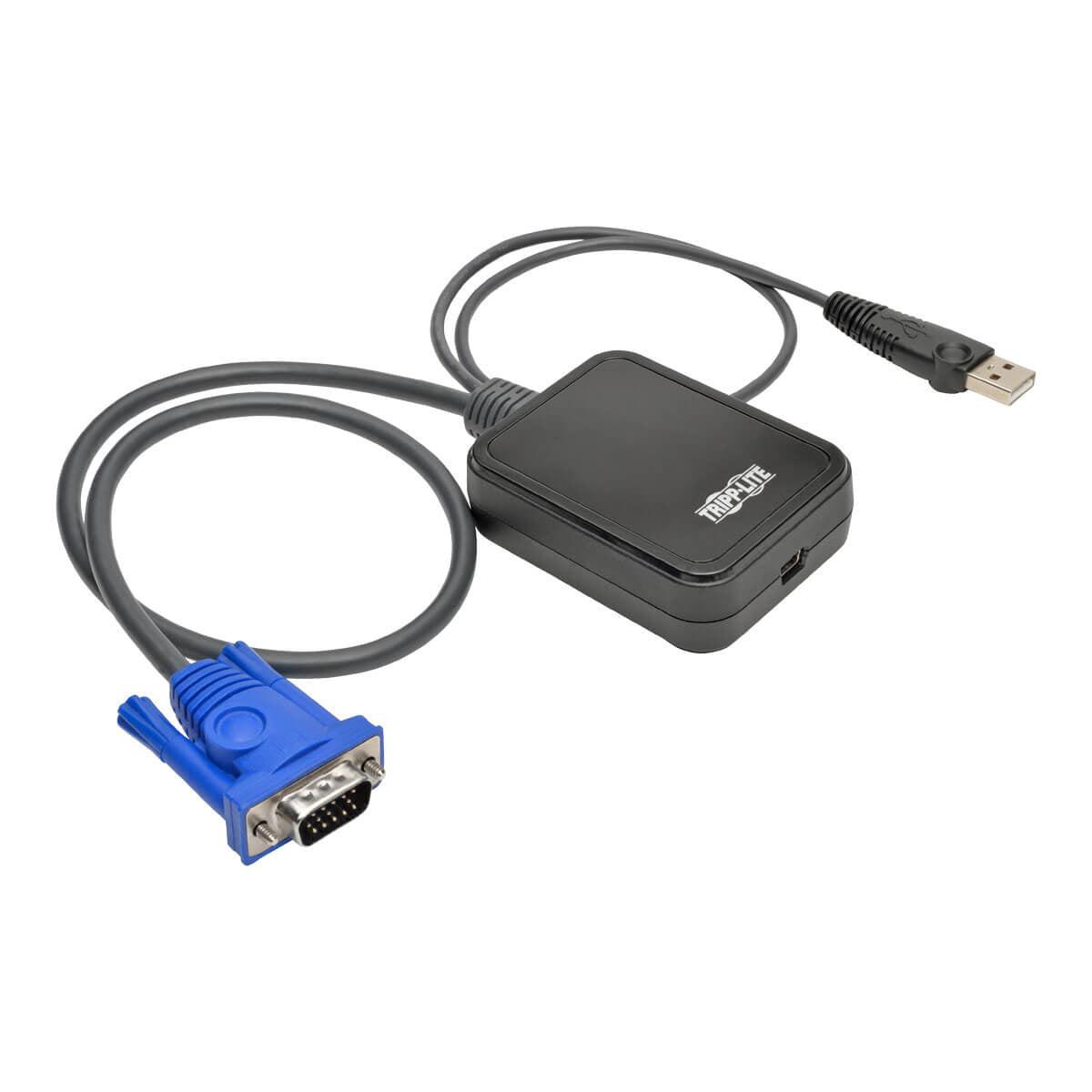 Tripp Lite B032-Vu1 Kvm Console To Usb 2.0 Portable Laptop Crash Cart Adapter With File Transfer And Video Capture, 1920 X 1200 @ 60 Hz