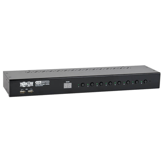 Tripp Lite B043-Dua8-Sl 8-Port 1U Rack-Mount Dvi / Usb Kvm Switch With Audio And 2-Port Usb Hub