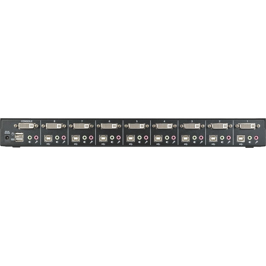 Tripp Lite B043-Dua8-Sl 8-Port 1U Rack-Mount Dvi / Usb Kvm Switch With Audio And 2-Port Usb Hub