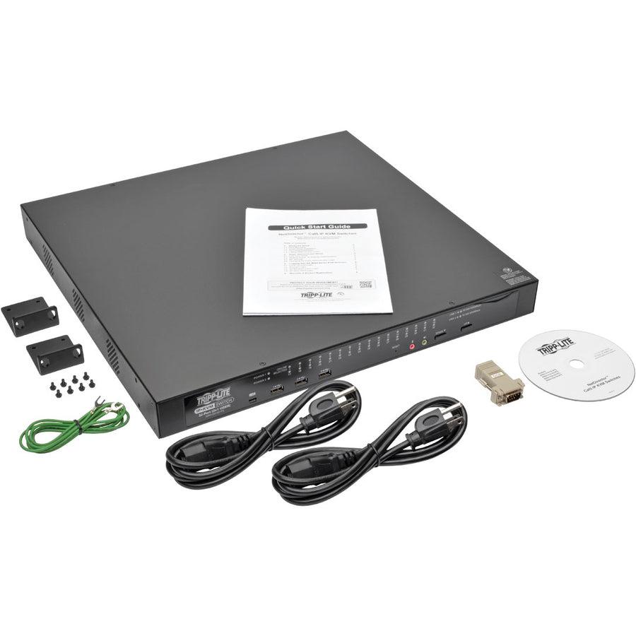 Tripp Lite B064-032-02-Ipg Netdirector 32-Port Cat5 Kvm Over Ip Switch - Virtual Media, 2 Remote + 1 Local User, 1U Rack-Mount, Taa