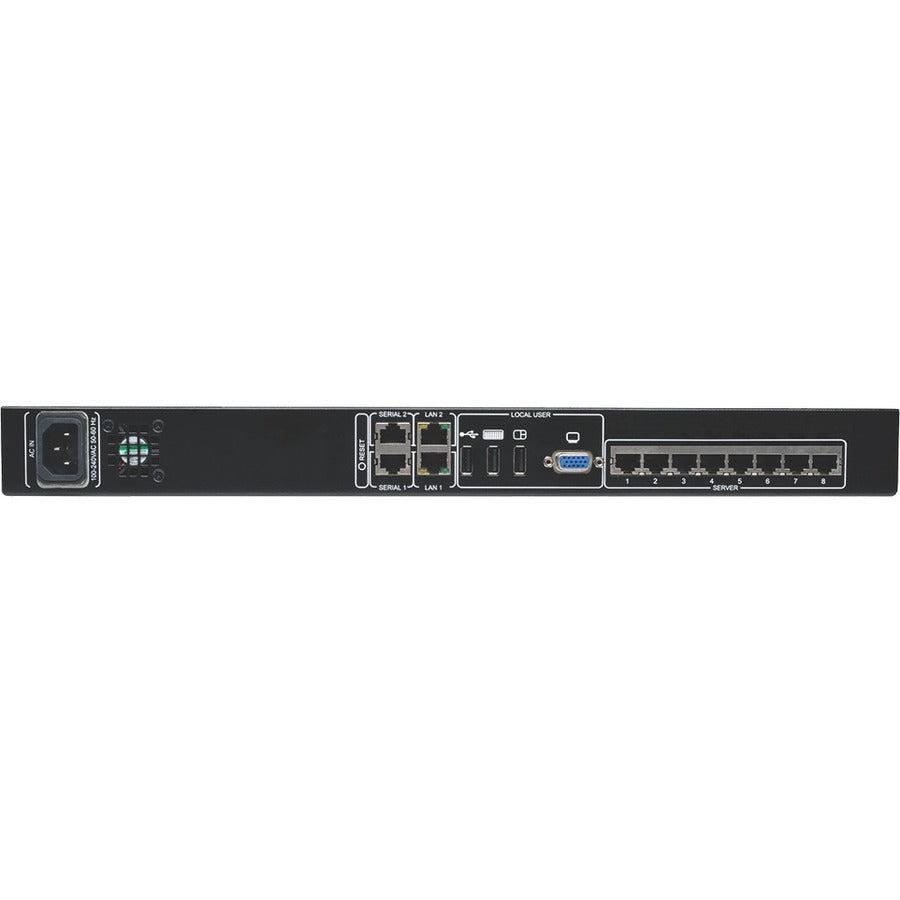 Tripp Lite B072-008-1-Ip Netcommander 8-Port Cat5 Kvm Over Ip Switch - 1 Remote + 1 Local User, 1U Rack-Mount