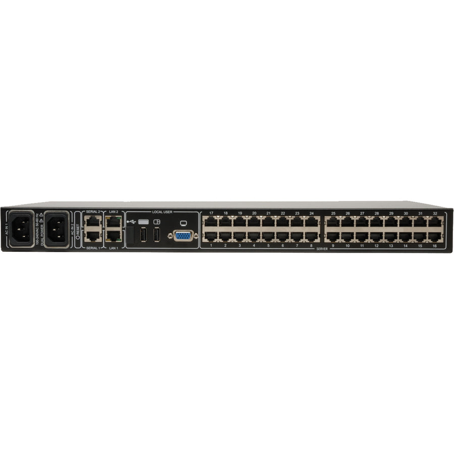 Tripp Lite B072-032-Ip2 Netcommander 32-Port Cat5 Kvm Over Ip Switch - 2 Remote + 1 Local User, 1U Rack-Mount