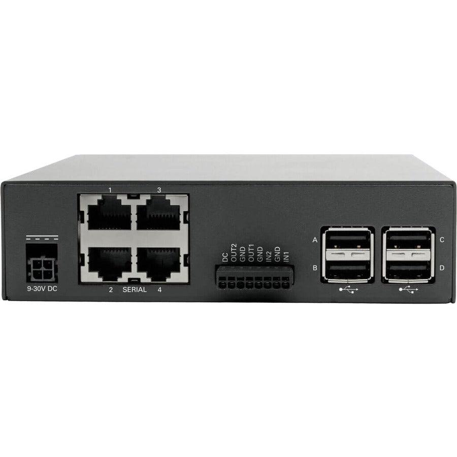 Tripp Lite B093-004-2E4U 4-Port Console Server With Dual Gb Nic, 4Gb Flash And 4 Usb Ports