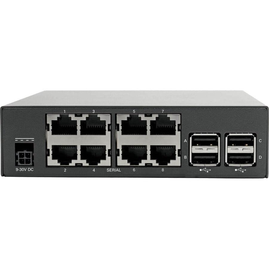 Tripp Lite B093-008-2E4U 8-Port Console Server With Dual Gbe Nic, 4Gb Flash And 4 Usb Ports