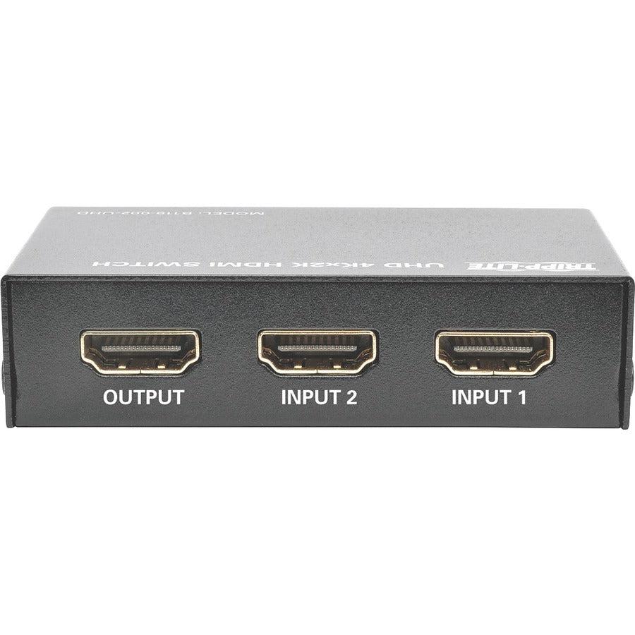 Tripp Lite B119-002-Uhd 2-Port Hdmi Switch With Remote Control - 4K @ 60 Hz, 4:4:4, Hdr, 3D, Hdcp 2.2, Edid