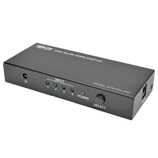 Tripp Lite B119-004-Uhd 4-Port Hdmi Switch With Remote Control - 4K 60 Hz, Uhd, 4:4:4, Hdr, 3D
