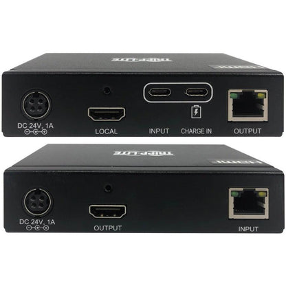 Tripp Lite B127A-1A1-Bcbh Usb-C To Hdmi Over Cat6 Extender Kit, Kvm Support, 4K 60Hz, 4:4:4, Usb, Poc, Hdcp 2.2, Up To 230 Ft., Taa