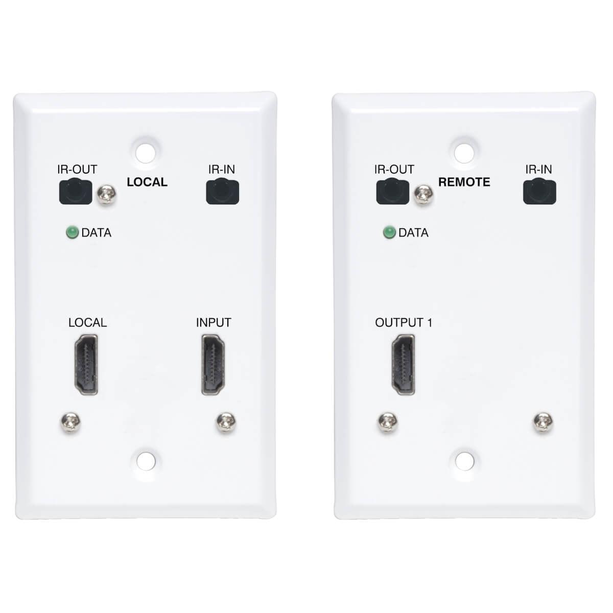 Tripp Lite B127A-1A1-Fhfh Hdmi Over Cat6 Extender Kit, Wallplate, 4K 60Hz, 4:4:4, Ir, Poc, Hdr, Hdcp 2.2, 230 Ft., Taa