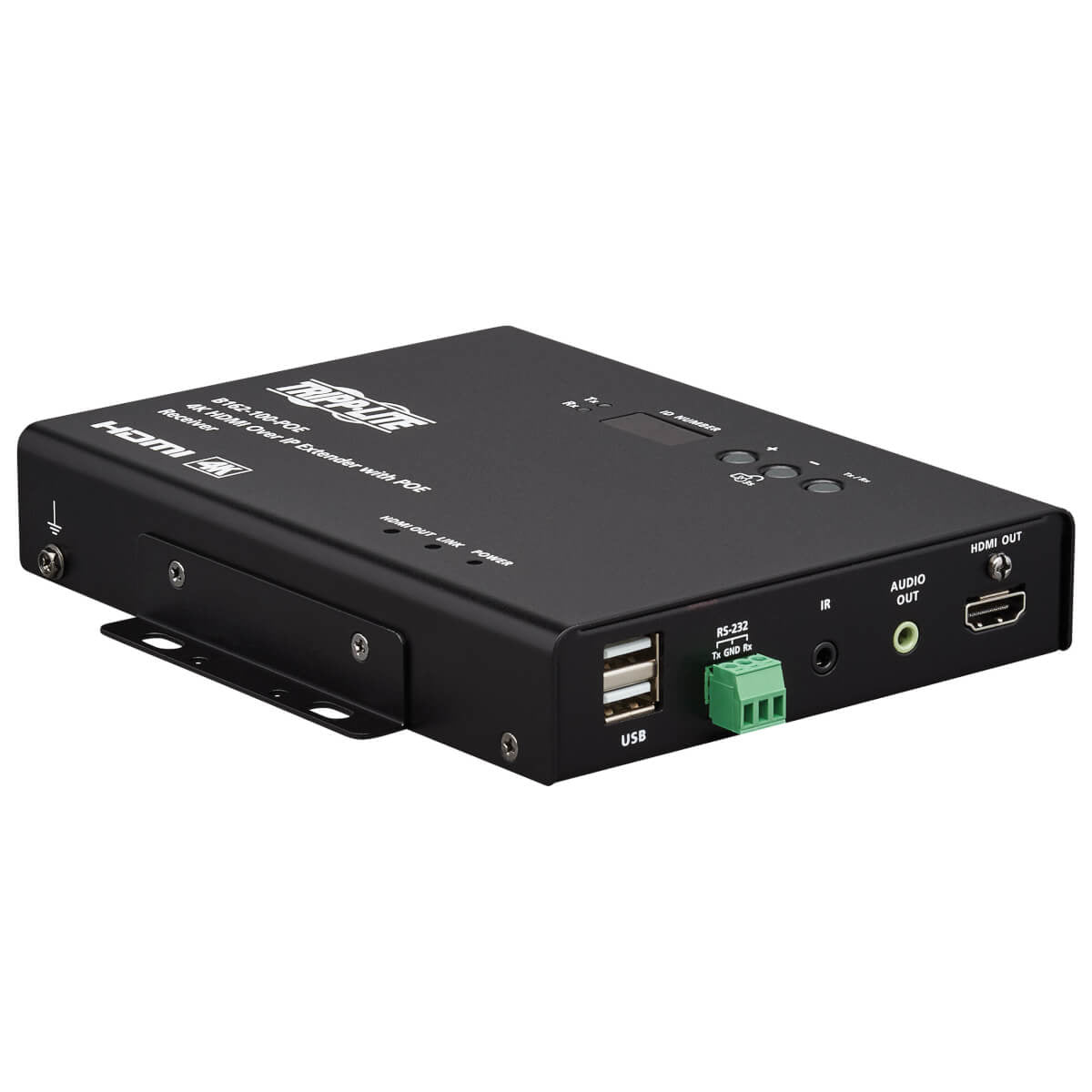 Tripp Lite B162-100-Poe Av Extender Av Receiver Black