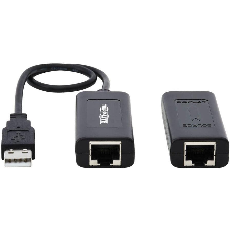 Tripp Lite B203-101-Poc 1-Port Usb Over Cat5/Cat6 Extender Kit With Power Over Cable - Usb 2.0, Up To 164.04 Ft. (50M), Black