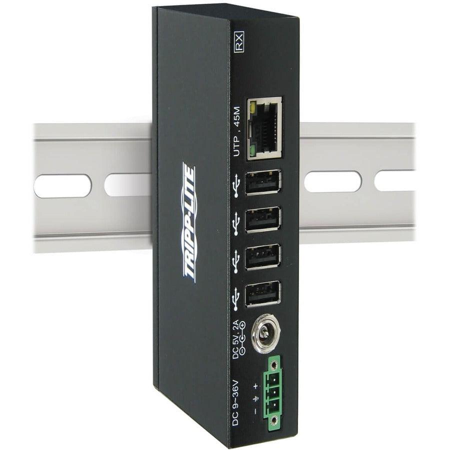 Tripp Lite B203-104-Ind 4-Port Industrial Usb Over Cat6 Extender, Esd Protection, Poc - Usb 2.0, Mountable, 150 Ft. (45.72 M), Taa