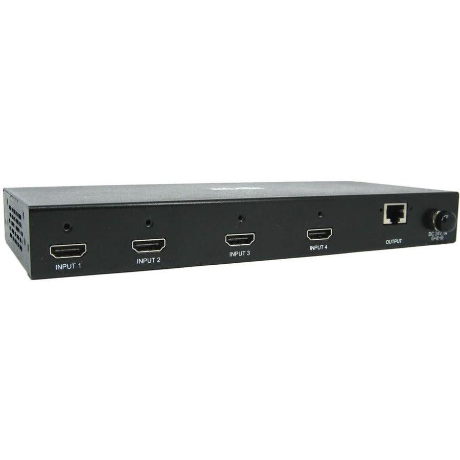 Tripp Lite B320-4X1-Hh-K1 4-Port Hdmi Switch Kit, 4K 60 Hz, 4 Hdmi Inputs To 1 Hdmi Over Cat6 Extender, 50 Ft., Taa