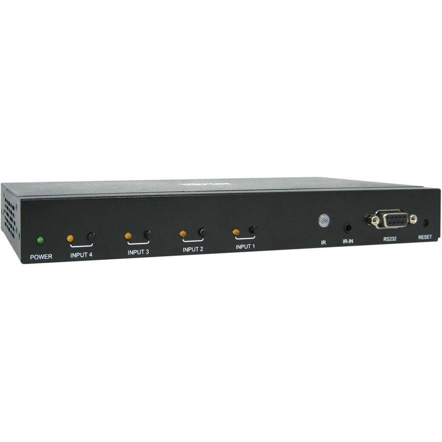 Tripp Lite B320-4X1-Hh-K2 4-Port Hdmi Switch Kit, 4K 60 Hz, 4 Hdmi Inputs To 1 Hdmi Over Cat6 Extender, 125 Ft., Taa