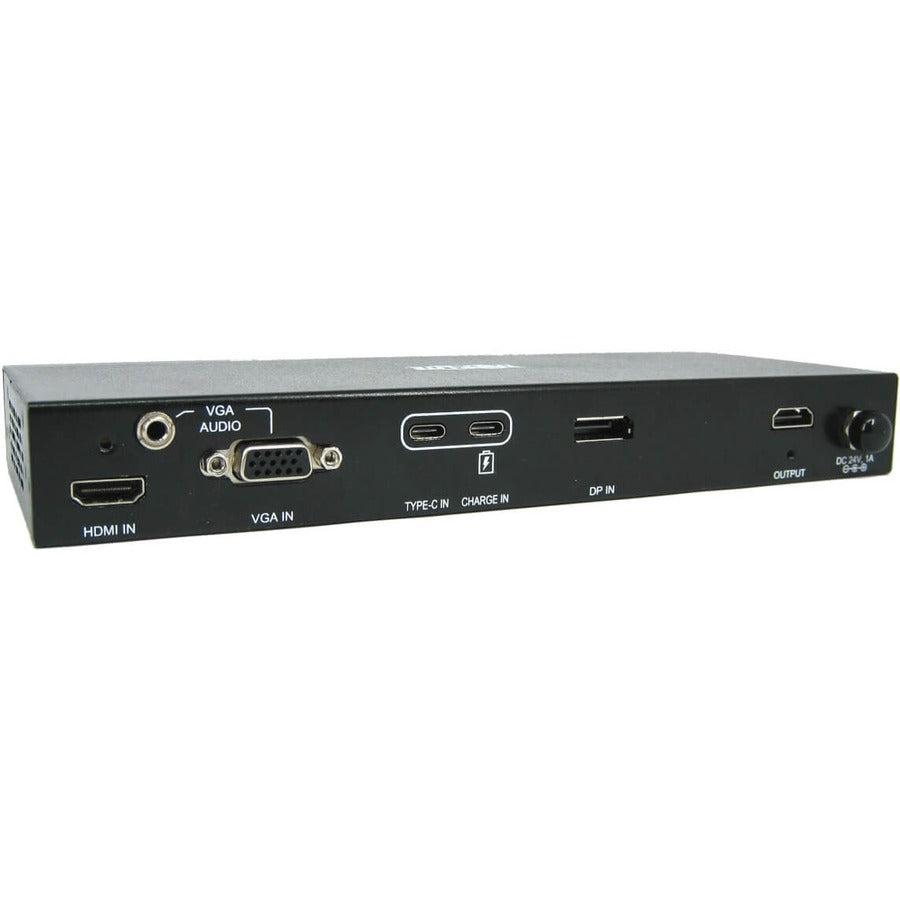 Tripp Lite B320-4X1-Mh 4-Port Presentation Switch, 4K 60 Hz (4:4:4) Hdmi, Dp, Usb-C And Vga To Hdmi, Taa