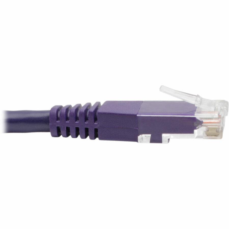 Tripp Lite Cat5 / Cat5E / Cat6 Gigabit Molded Utp Ethernet Patch Cable, 24 Awg, 550 Mhz/1 Gbps (Rj45 M/M), Purple, 15.24 M