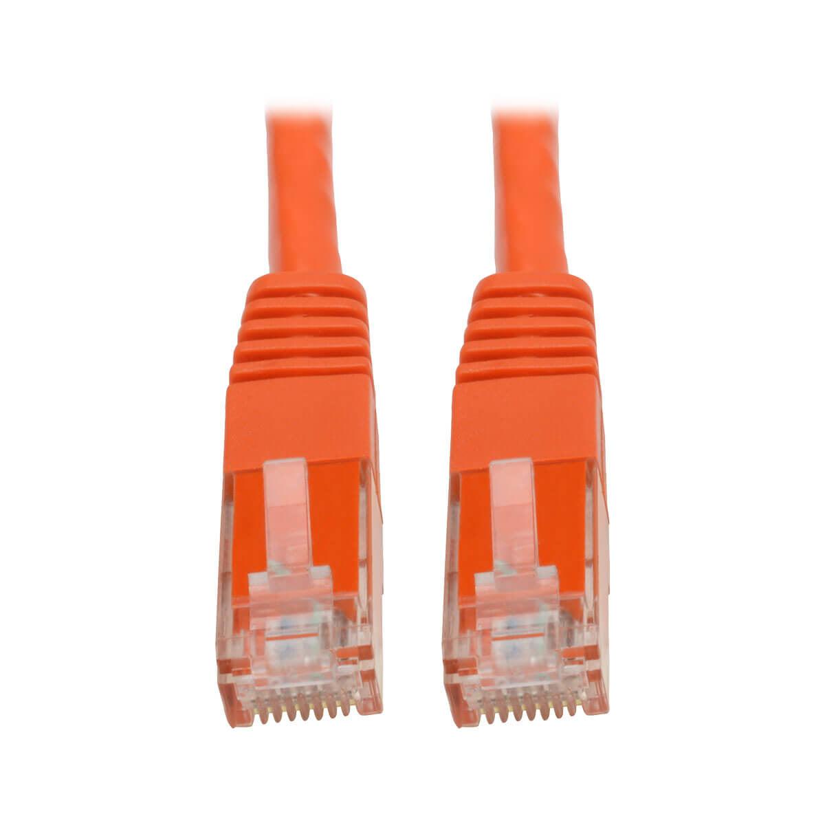 Tripp Lite Cat5 / Cat5E / Cat6 Gigabit Molded Utp Ethernet Patch Cable, 24 Awg, 550 Mhz/1 Gbps (Rj45 M/M), Orange, 10.67 M