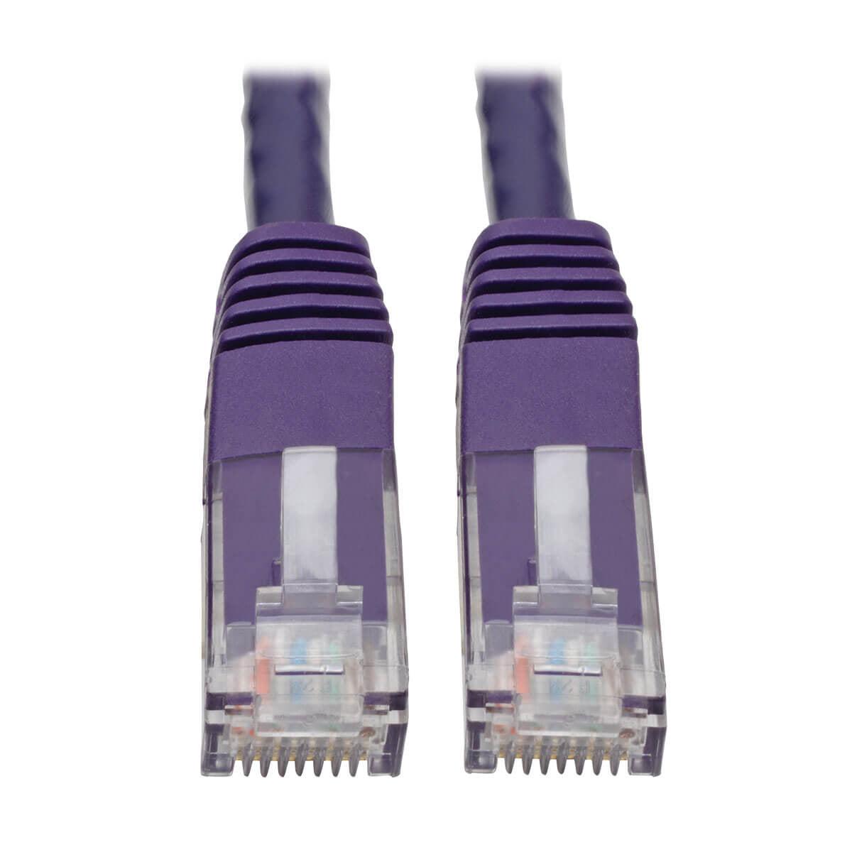 Tripp Lite Cat5 / Cat5E / Cat6 Gigabit Molded Utp Ethernet Patch Cable, 24 Awg, 550 Mhz/1 Gbps (Rj45 M/M), Purple, 15.24 M