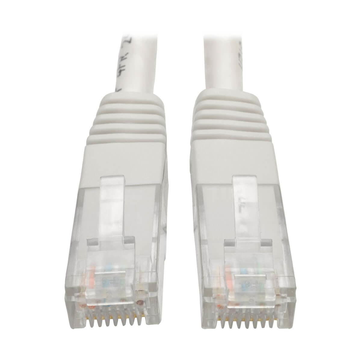 Tripp Lite Cat5 / Cat5E / Cat6 Gigabit Molded Utp Ethernet Patch Cable, 24 Awg, 550 Mhz/1 Gbps (Rj45 M/M), White, 30.5 M