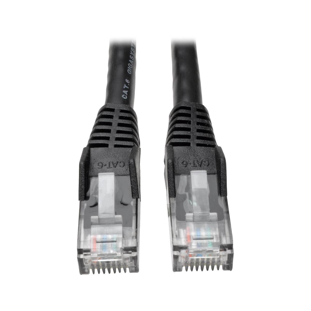 Tripp Lite Cat6 Gigabit Snagless Molded Utp Ethernet Patch Cable, 24 Awg, 550 Mhz/1 Gbps (Rj45 M/M), Black, 0.31 M (1-Ft.), 50-Piece Bulk Pack