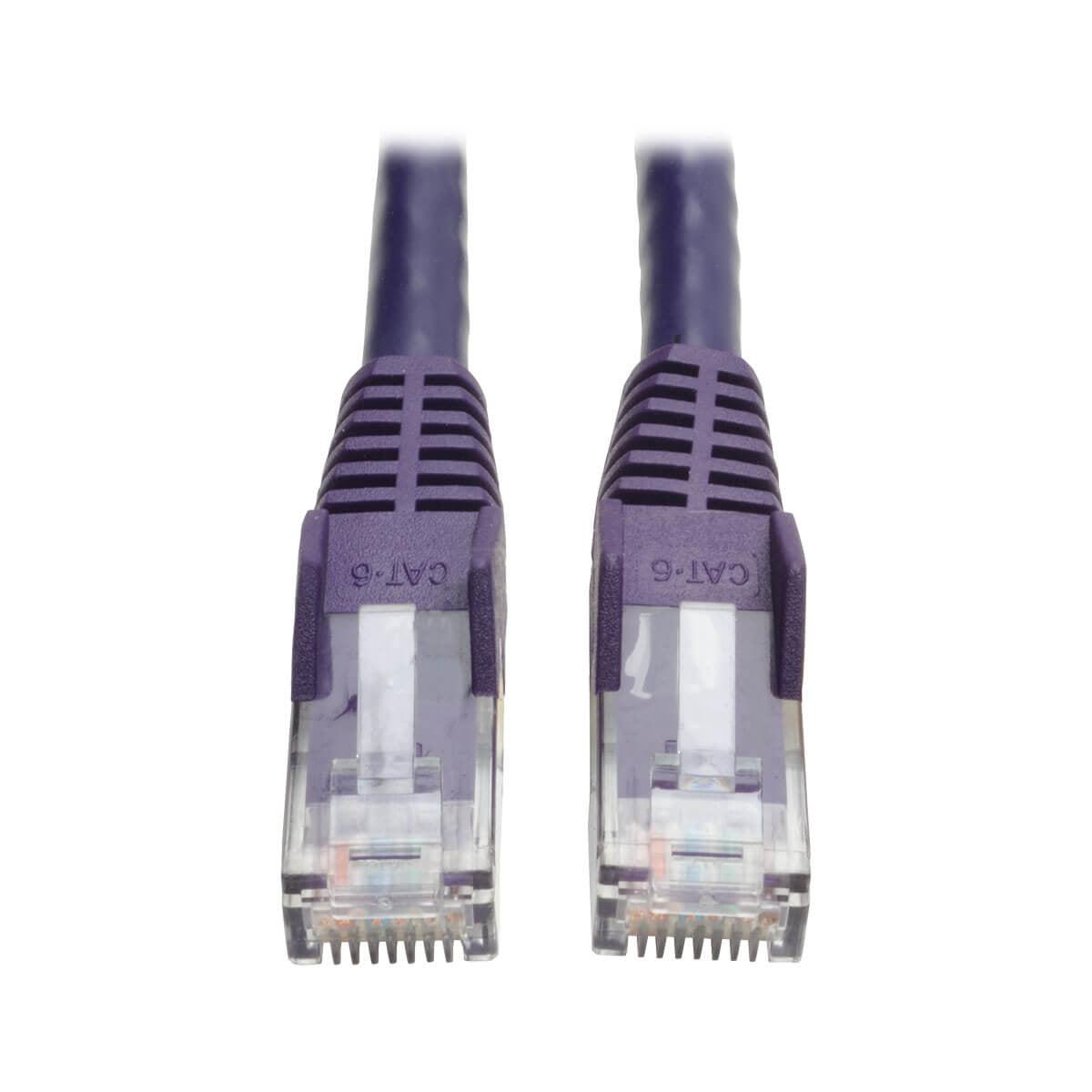Tripp Lite Cat6 Gigabit Snagless Molded Utp Ethernet Patch Cable, 24 Awg, 550 Mhz/1 Gbps (Rj45 M/M), Purple, 3.05 M