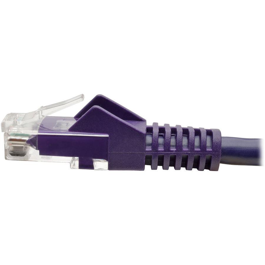 Tripp Lite Cat6 Gigabit Snagless Molded Utp Ethernet Patch Cable, 24 Awg, 550 Mhz/1 Gbps (Rj45 M/M), Purple, 0.31 M