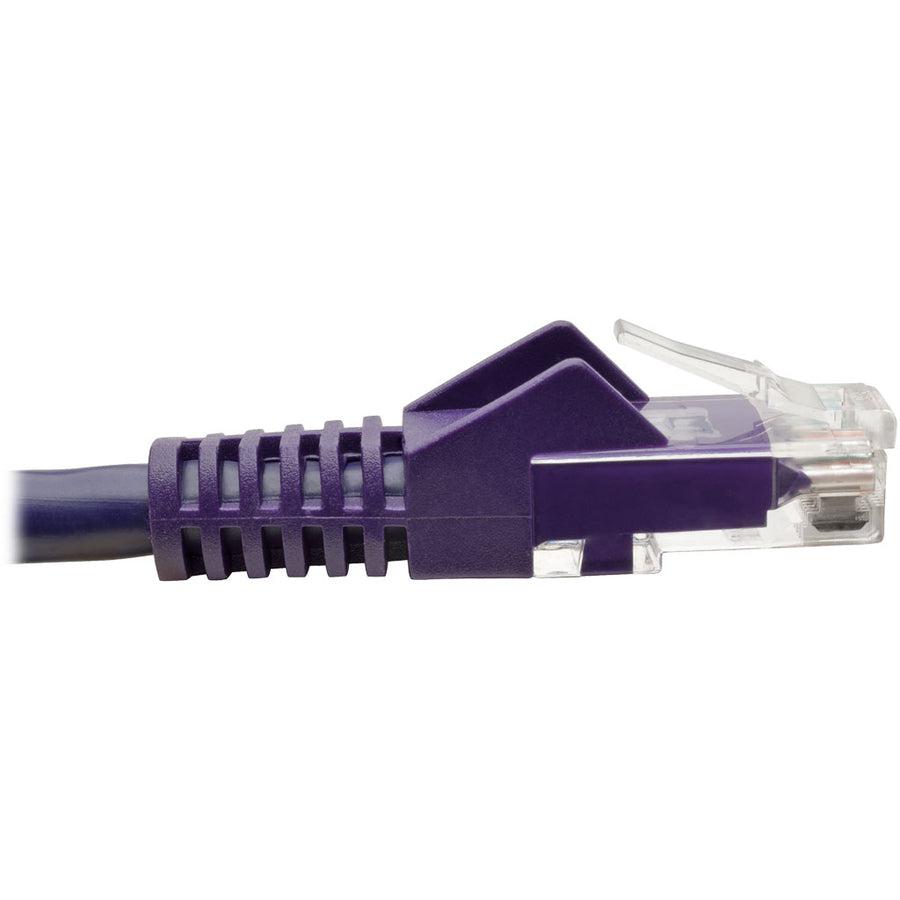 Tripp Lite Cat6 Gigabit Snagless Molded Utp Ethernet Patch Cable, 24 Awg, 550 Mhz/1 Gbps (Rj45 M/M), Purple, 0.31 M