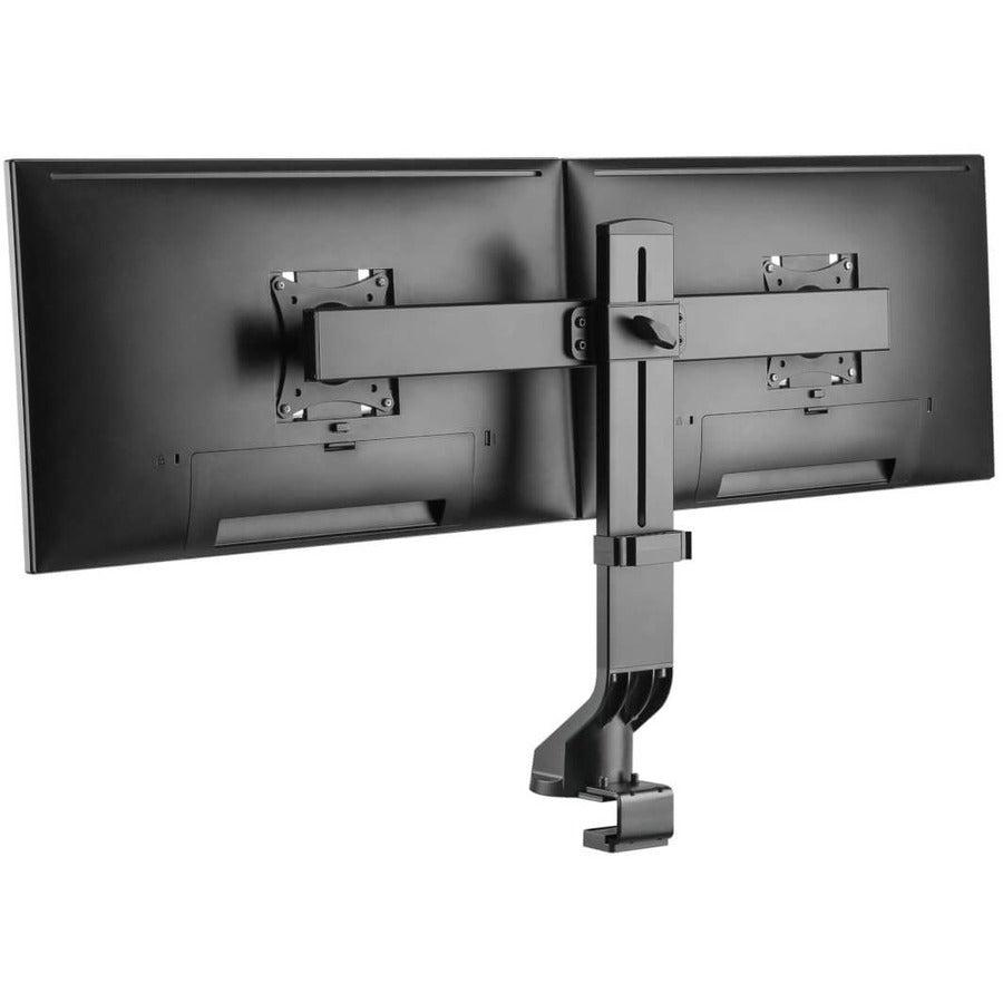 Tripp Lite Ddr1727Dc Dual-Display Monitor Arm With Desk Clamp And Grommet - Height Adjustable, 17” To 27” Monitors