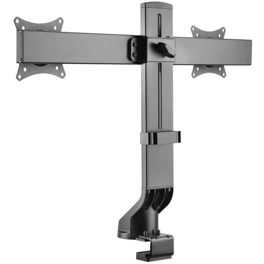 Tripp Lite Ddr1727Dc Dual-Display Monitor Arm With Desk Clamp And Grommet - Height Adjustable, 17” To 27” Monitors