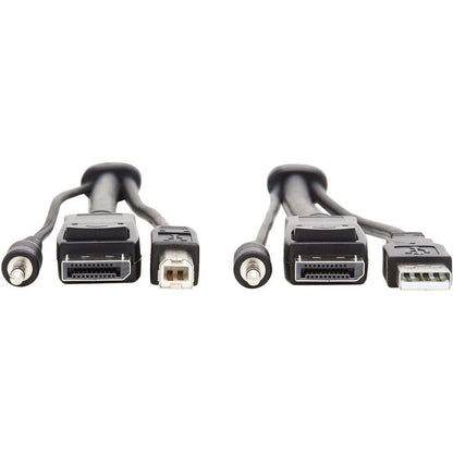 Tripp Lite Displayport Kvm Cable Kit, 3 In 1 - 4K Displayport, Usb, 3.5 Mm Audio (3Xm/3Xm), 4:4:4, 1.83 M, Black