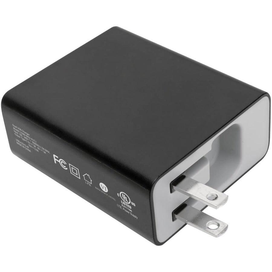 Tripp Lite Dual-Port Usb Wall Charger With Pd Charging - Usb Type-C (39W) & Usb Type-A (5V 2.4A/12W)