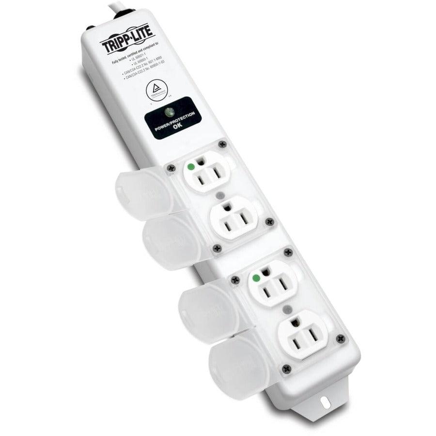 Tripp Lite For Patient-Care Vicinity - Ul 60601-1 Medical-Grade Power Strip With Surge Protection And 4 Hospital Grade Outlets, 1410 Joules