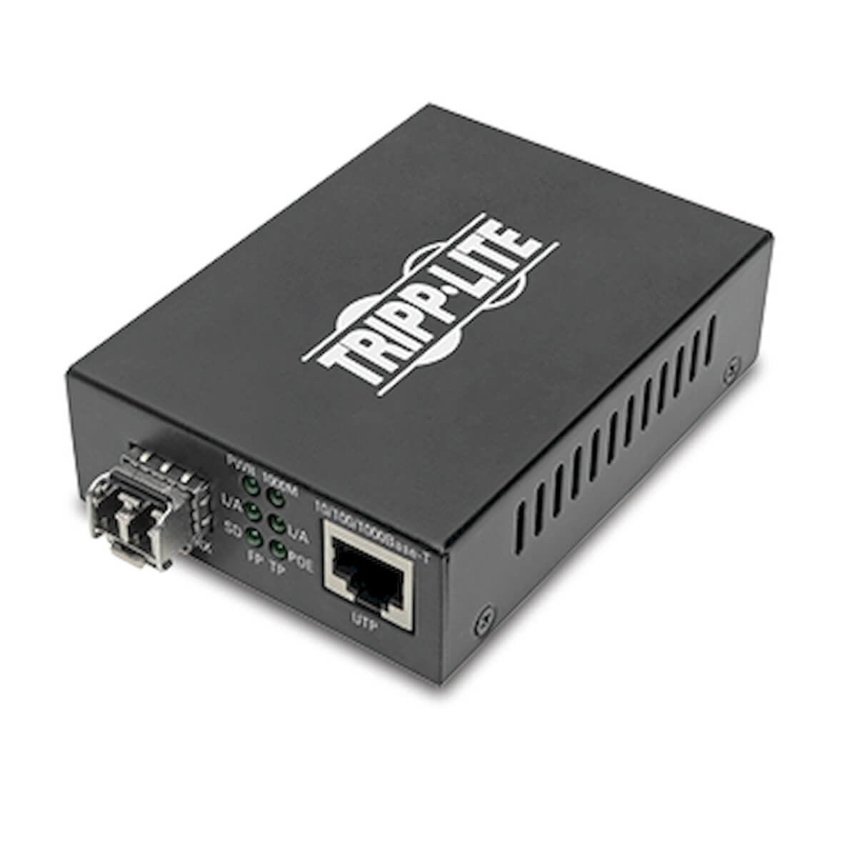 Tripp Lite Gigabit Multimode Fiber To Ethernet Media Converter, Poe+ - 10/100/1000 Lc, 850 Nm, 550 M (1804 Ft.)