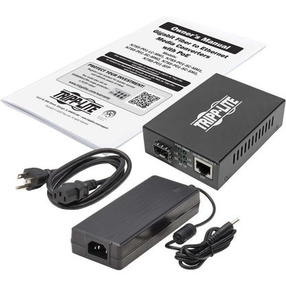 Tripp Lite Gigabit Sfp Fiber To Ethernet Media Converter, Poe+ - 10/100/1000 Mbps