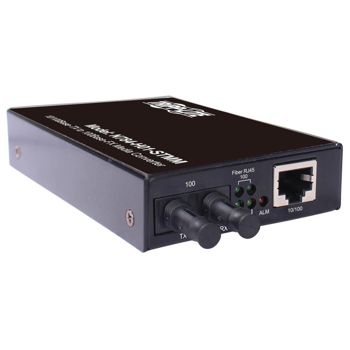 Tripp Lite Hardened Copper To Fiber Media Converter - 10/100 Mbps, Rj45/St Multimode, -10° To 60°C, 2 Km (1.2 Mi.)