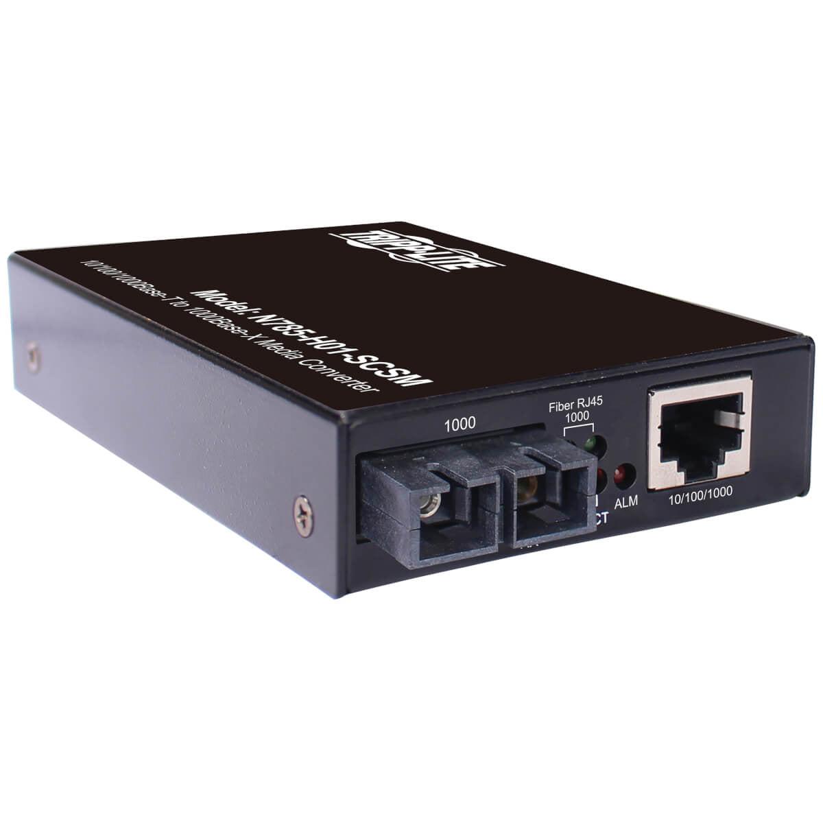 Tripp Lite Hardened Gigabit Fiber To Ethernet Media Converter, 10/100/1000 Mbps, Rj45/Sc Singlemode, -10° To 60°C, 10 Km (6.2 Mi.)