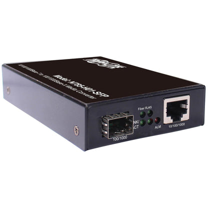 Tripp Lite Hardened Gigabit Fiber To Ethernet Media Converter, 10/100/1000 Mbps, Rj45/Sfp, -10° To 60°C