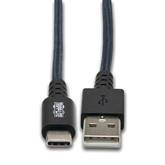 Tripp Lite Heavy-Duty Usb-A To Usb-C Cable - M/M, Usb 2.0, Uhmwpe And Aramid Fibers, Grey, 0.9 M