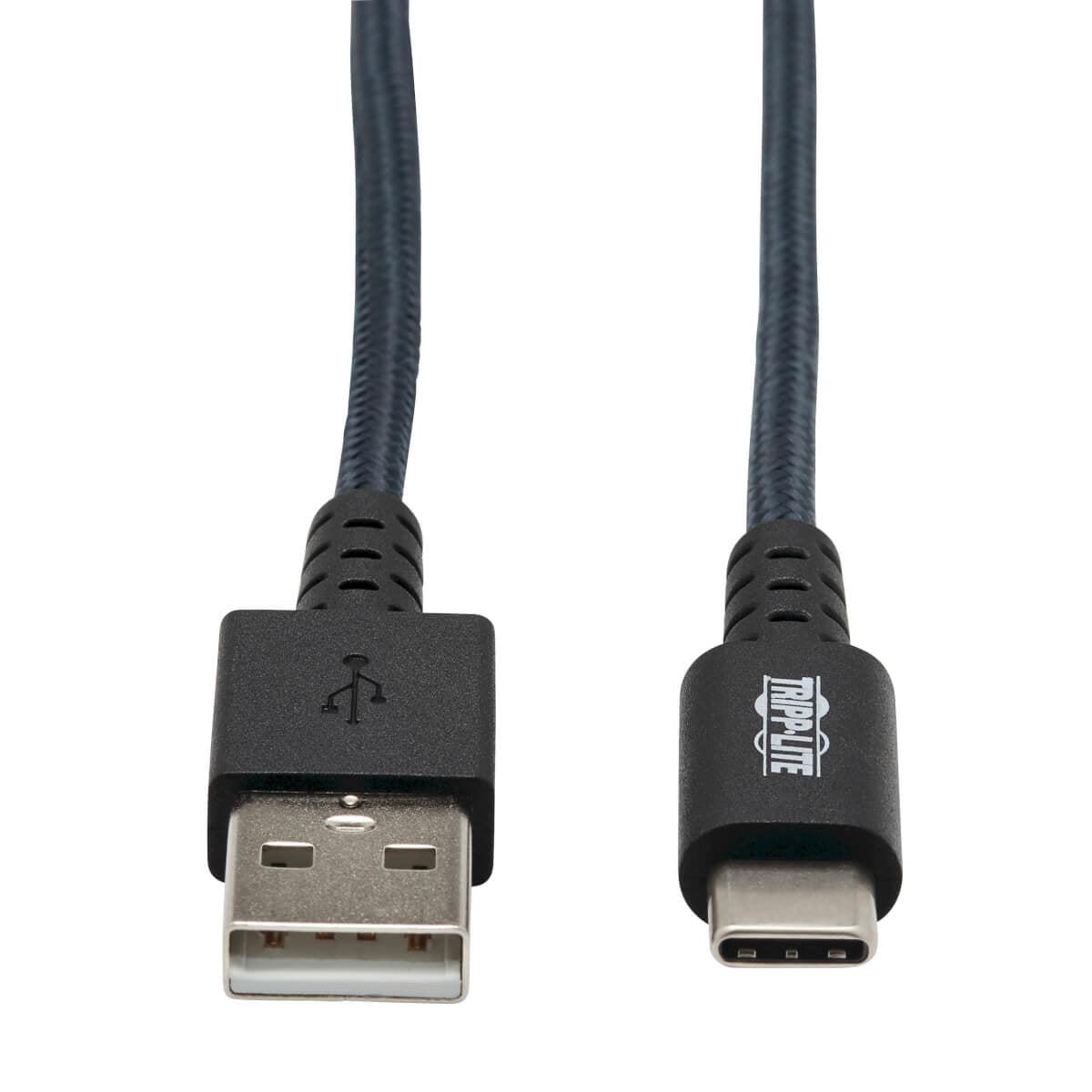 Tripp Lite Heavy-Duty Usb-A To Usb-C Cable - M/M, Usb 2.0, Uhmwpe And Aramid Fibers, Grey, 1.8 M