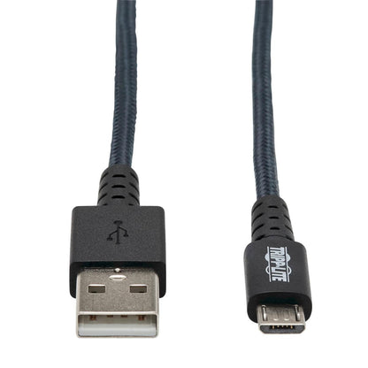 Tripp Lite Heavy-Duty Usb-A To Usb Micro-B Cable - M/M, Usb 2.0, Uhmwpe And Aramid Fibers, Grey, 1.8 M