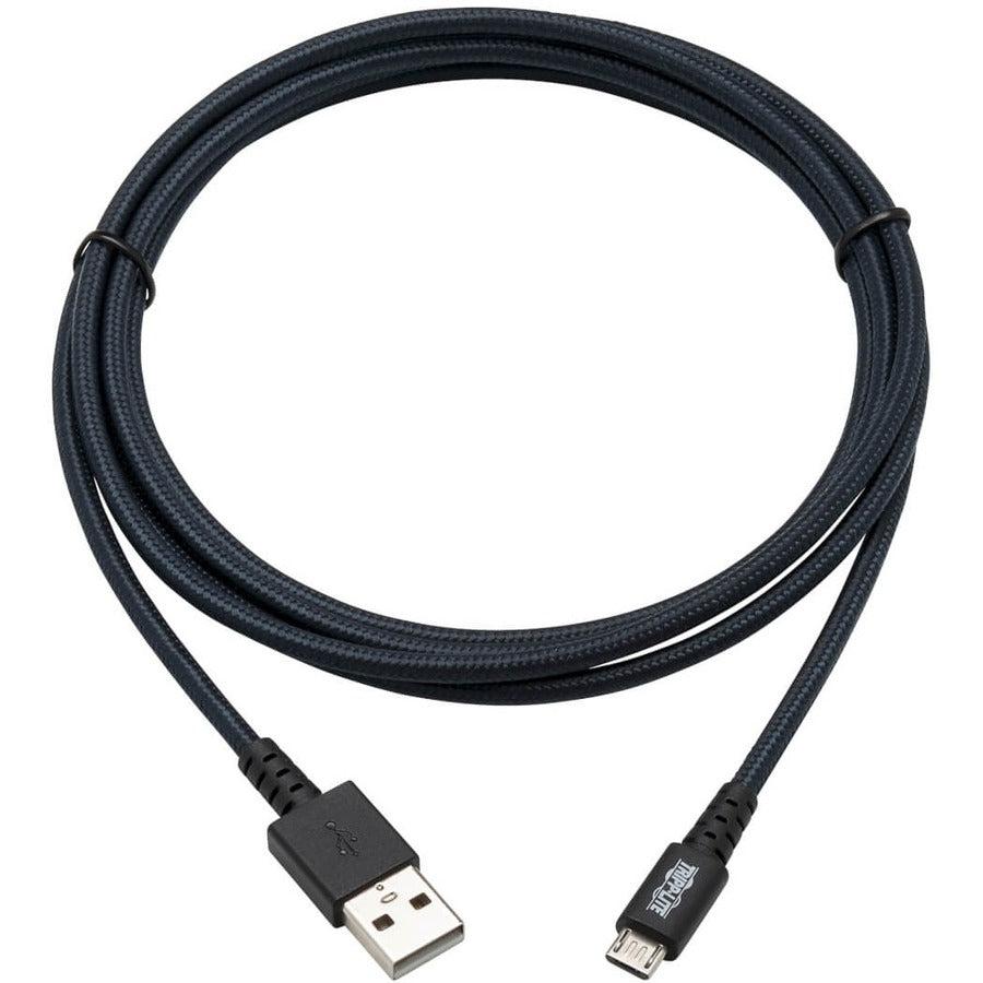 Tripp Lite Heavy-Duty Usb-A To Usb Micro-B Cable - M/M, Usb 2.0, Uhmwpe And Aramid Fibers, Grey, 1.8 M