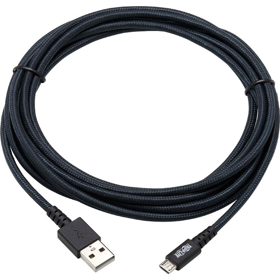 Tripp Lite Heavy-Duty Usb-A To Usb Micro-B Cable - M/M, Usb 2.0, Uhmwpe And Aramid Fibers, Grey, 3 M