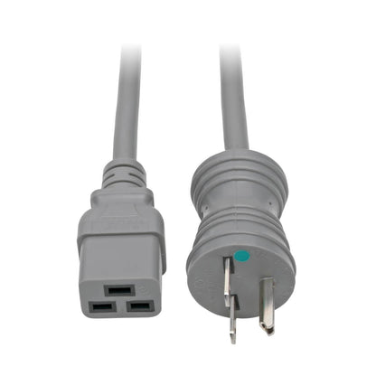 Tripp Lite Hospital-Grade Power Cord Lead Cable, Nema 6-15P To C19 - Heavy-Duty, Green Dot, 15A, 100-250V, 14 Awg, 1.83 M, Grey
