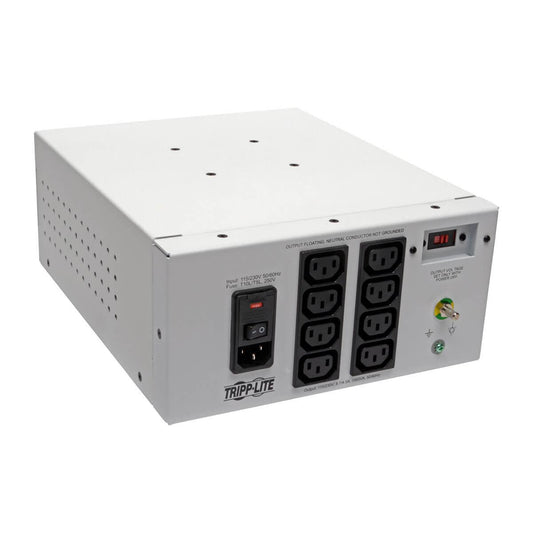 Tripp Lite Is1000Hgdv Isolator Series Dual-Voltage 115/230V 1000W 60601-1 Medical-Grade Isolation Transformer, C14 Inlet, 8 C13 Outlets