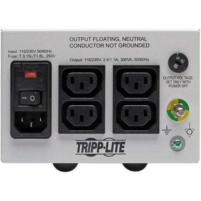 Tripp Lite Is300Hgdv Isolator Series Dual-Voltage 115/230V 300W 60601-1 Medical-Grade Isolation Transformer, C14 Inlet, 4 C13 Outlets