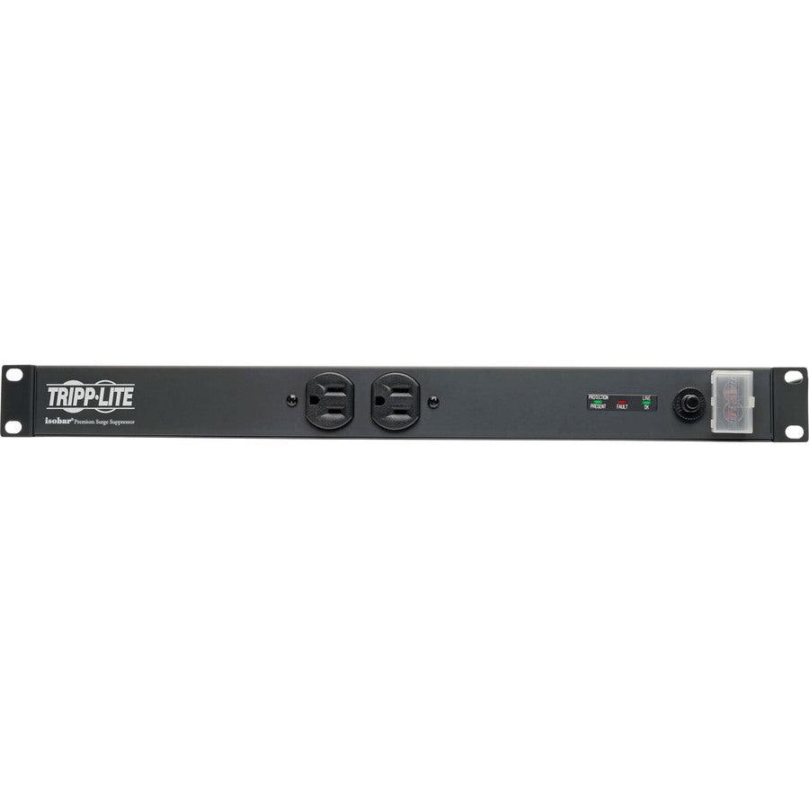 Tripp Lite Isobar 12-Outlet Network Server Surge Protector, 1U Rack-Mount, 15-Ft. Cord, 3840 Joules, 5-15P, 15A