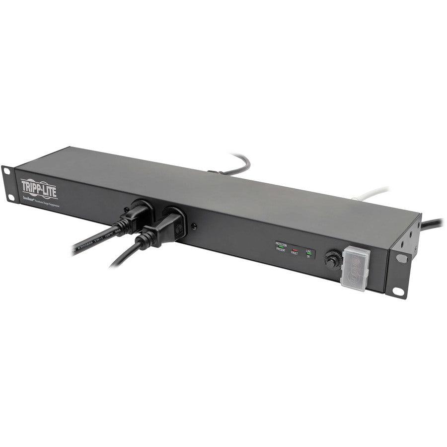 Tripp Lite Isobar 12-Outlet Network Server Surge Protector, 1U Rack-Mount, 15-Ft. Cord, 3840 Joules, 5-15P, 15A